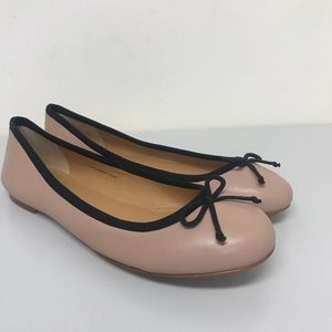 J. Crew Factory Coco Leather Ballet Flats
